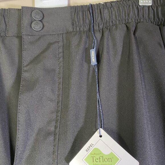 ProQuip Tourflex Pants Waterproof Golf Over Black Men's Size XL Teflon Rain - Picture 5 of 16